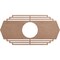 Ekena Millwork Chrysler Wood Fretwork Pierced Ceiling Medallion, Wood (Paint Grade), 34"W x 17"H x 9"ID x 3/8"T CMWP34X17X0375CSMF - alternate 1
